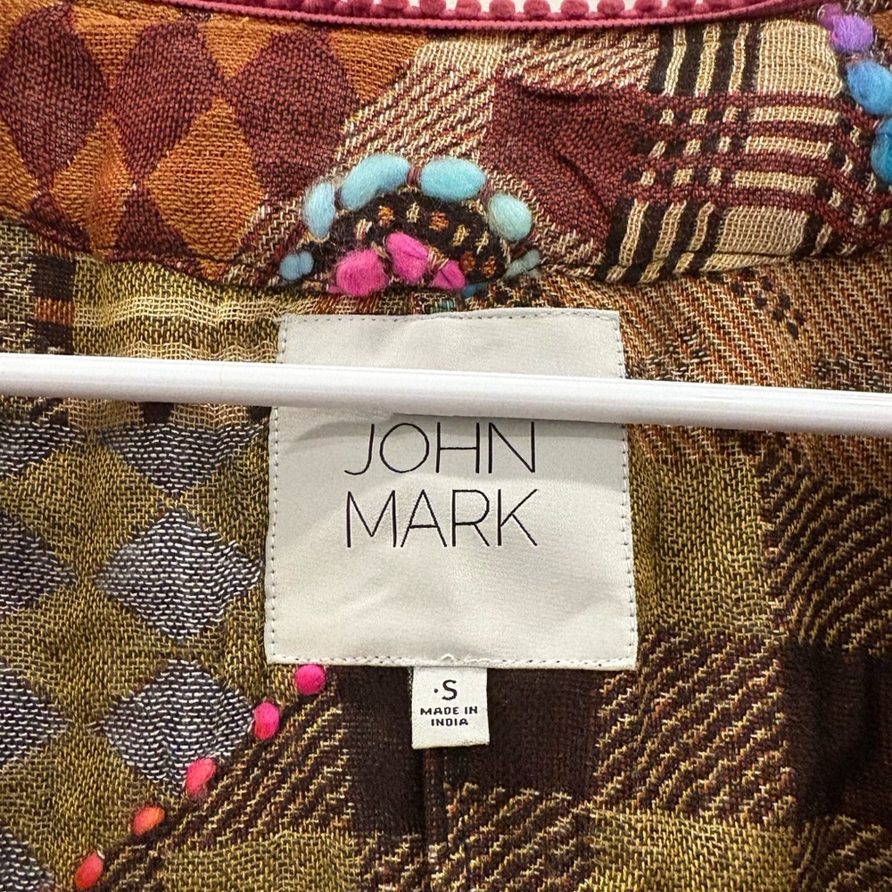 John Mark Multicolor Patchwork Cardigan NWT - image 3